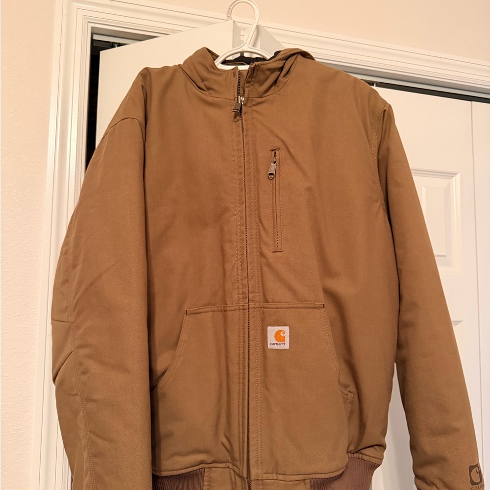 Carhartt Men's Hooded Work Jacket in Brown